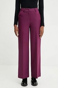 Spodnie eleganckie United Colors of Benetton  fioletowe damskie 4L4HDF07F