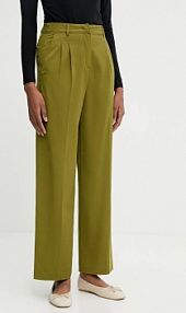 Spodnie eleganckie United Colors of Benetton  zielone damskie 4YVXDF09R