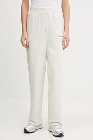 Spodnie dresowe Calvin Klein Performance  beżowe damskie LVGWF5P627