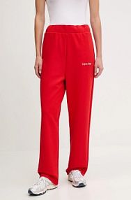 Spodnie dresowe Calvin Klein Performance  czerwone damskie LVGWF5P627