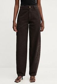 Jeansy ERMANNO Firenze  brązowe damskie 57TP009EJ2AP