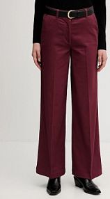 Spodnie eleganckie Sisley  bordowy damskie 4AI6LE03G