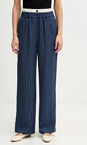 Spodnie eleganckie Sisley  granatowe damskie 4GNKLF07H