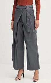 Spodnie eleganckie Sisley  szare damskie 4K2KLF07K