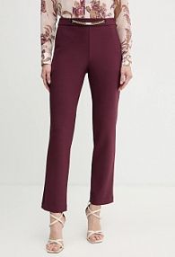 Spodnie eleganckie Marciano by Guess  bordowy damskie 5BGB04.6302A