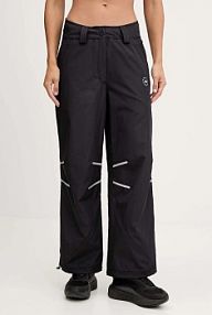 Spodnie eleganckie adidas by stella mccartney  czarne damskie JW2687