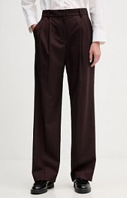 Spodnie eleganckie Tommy Hilfiger  bordowy damskie WW0WW48358