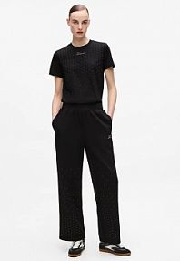 Spodnie dresowe Karl Lagerfeld  szare damskie A4W10089