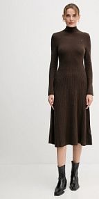 Sukienka Tommy Hilfiger  brązowa WW0WW47303