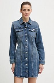 Sukienka jeansowa Calvin Klein Jeans  niebieska LV047D774G