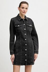 Sukienka jeansowa Calvin Klein Jeans  czarna LV047D775G