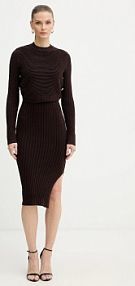 Sukienka Morgan  brązowa RMOMO