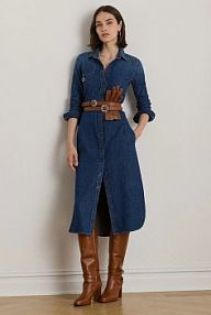 Sukienka jeansowa Lauren Ralph Lauren  granatowa 200979976