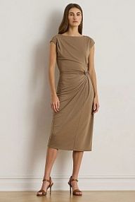 Sukienka Lauren Ralph Lauren  brązowa 200980221