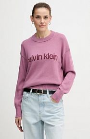 Sweter Calvin Klein Jeans  różowy damski LV047C311G