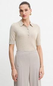 Koszulka polo Boss  beżowa damska 50545015