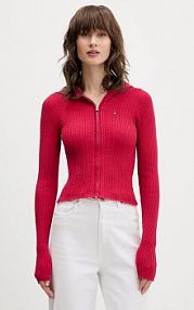 Kardigan Tommy Jeans  różowy DW0DW21673