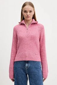 Sweter Tommy Jeans  różowy damski DW0DW21686