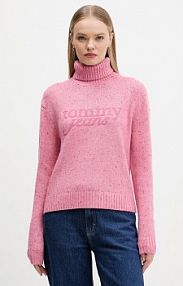 Sweter Tommy Jeans  różowy damski DW0DW21687
