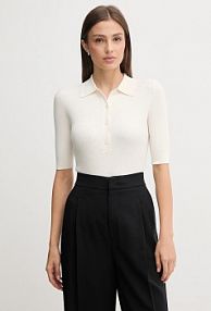 Koszulka polo Joop!  beżowa damska 30047483