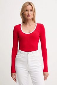 Sweter Calvin Klein Jeans  czerwony damski LV044D360G