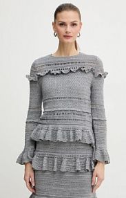 Sweter Luisa Spagnoli  szary damski 100222