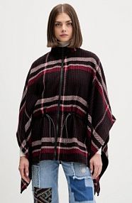 Ponczo Desigual  bordowy 25WAIA11