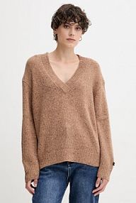 Sweter Calvin Klein Jeans  brązowy damski LV044D328G