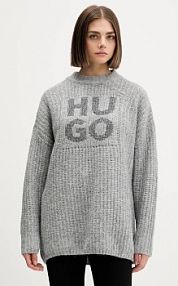 Sweter HUGO  szary damski 50548245