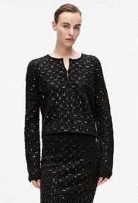 Kardigan Karl Lagerfeld  czarny A4W18057