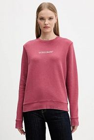 Bluza przez głowę Guess Jeans  różowa W5BQ17.KCPR1