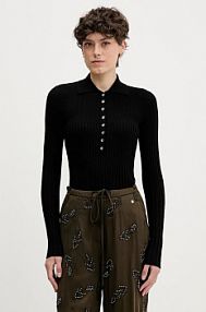 Sweter Sisley  czarny damski 1QNQL300E