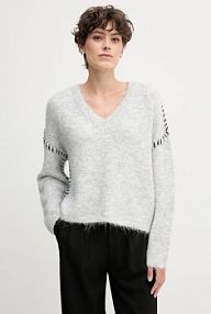 Sweter Sandro Ferrone  szary damski S87YBFGAL