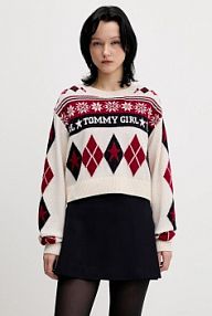 Sweter Tommy Jeans  beżowy damski DW0DW22498