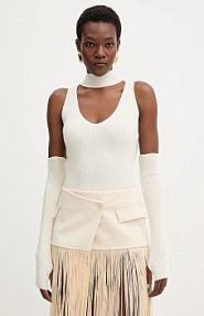 Kamizelka Haveone  beżowa damska MFP.P162