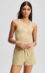 Szorty Karl Lagerfeld  beżowe damskie A3W44007