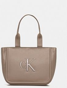 Torebka shopperka Calvin Klein  beżowa LV04F3218G