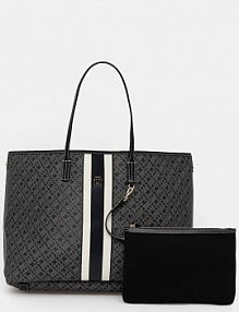 Torebka shopperka Tommy Hilfiger  czarna AW0AW17697