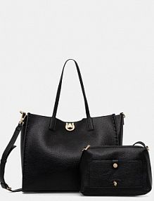 Torebka shopperka U.S. Polo Assn.  czarna BIU0M8868WVP