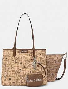 Torebka shopperka Juicy Couture  beżowa BIJJN9002WXS