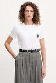 T-shirt ERMANNO Firenze  biały damski 57TL010EE0