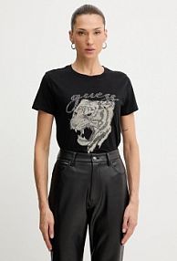 T-shirt Guess  czarny damski W5BI32.K9RM1