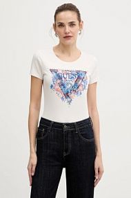 T-shirt Guess  beżowy damski W5BI29.J1314