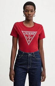 T-shirt Guess  czerwony damski W5BI18.I3Z14
