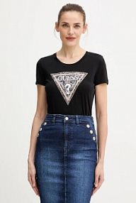 T-shirt Guess  czarny damski W5BI15.J1314