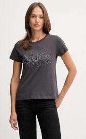 T-shirt Pepe Jeans  szary damski PL5000026
