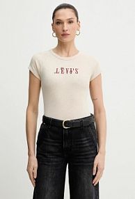 T-shirt Levi's  beżowy damski 003R2