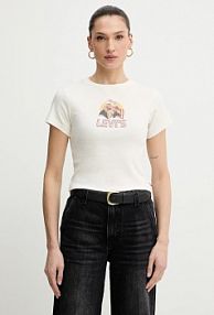 T-shirt Levi's  beżowy damski A8798.0059