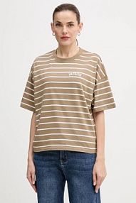 T-shirt Barbour  beżowy damski LML0900