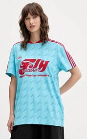 T-shirt adidas Originals  niebieski damski JW2771